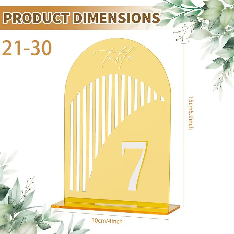 Wedding table numbers